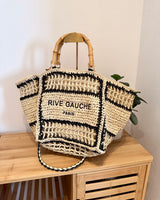 Geflochtener Bast-Shopper Beige