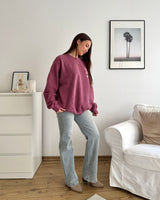 Good Vibes Only Crewneck Weinrot