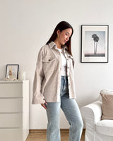 Cord Overshirt Beige