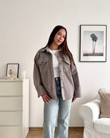 Cord Overshirt Taupe