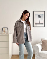 Cord Overshirt Taupe