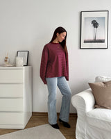 Longsleeve Always Late Weinrot