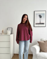 Longsleeve Always Late Weinrot