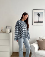 Longsleeve Creative my Service Navy/Hellblau