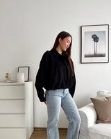 Kunstwildlederjacke Schwarz