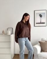 Kunstwildlederjacke Braun
