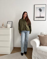 Kunstwildlederjacke Olive