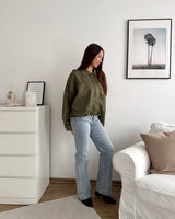 Kunstwildlederjacke Olive