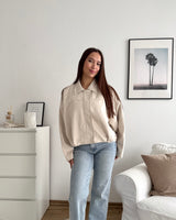 Kunstwildlederjacke Beige