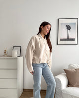 Kunstwildlederjacke Beige