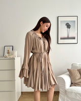 Leinenkleid Taupe