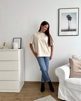 Trani Oversized Tee Washed Cream