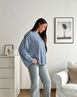 Longsleeve mit Streifen Blau