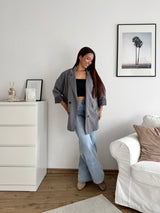 Oversized Blazer Grau