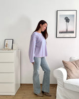 Longsleeve mit Streifen Rosa/Blau