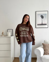 California Sweater Braun/Mint