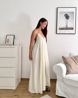 Maxikleid Boho Creme
