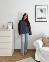 Longsleeve mit Streifen Blau/Grau