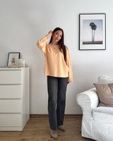 Longsleeve mit Streifen Gelb/Rosa