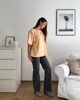 T-Shirt mit Streifen Gelb/Rosa