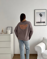 Longsleeve Always Late Hellbraun