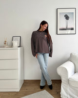 Longsleeve Always Late Braun