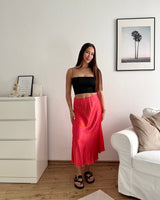 Silky Rock mit Leomuster Pink Orange