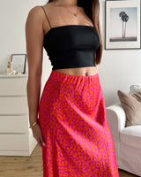 Silky Rock mit Leomuster Pink Orange