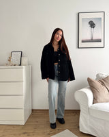 Cord Overshirt Schwarz
