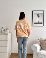 T-Shirt Creative my Services mit Streifen Rosa/Gelb