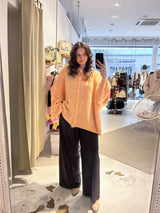 Oversized Strickjacke Apricot