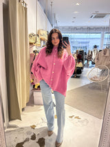 Oversized Strickjacke Pink