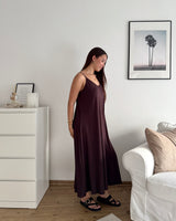 Viskosekleid Braun