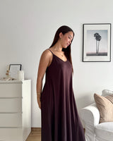 Viskosekleid Braun
