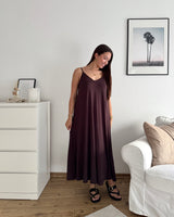 Viskosekleid Braun