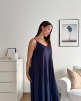 Viskosekleid Navy