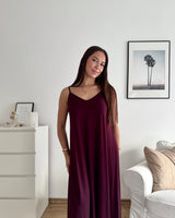 Viskosekleid Weinrot