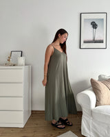 Viskosekleid Olive