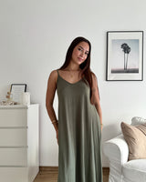 Viskosekleid Olive
