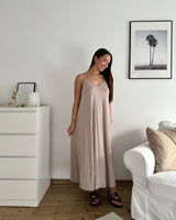 Viskosekleid Taupe