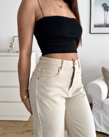 Mom Jeans Classic Beige