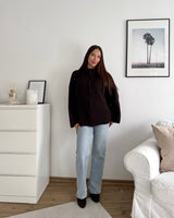 Oversized Zipper Braun