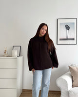Oversized Zipper Braun