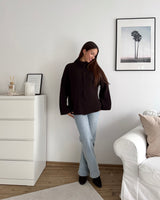Oversized Zipper Braun