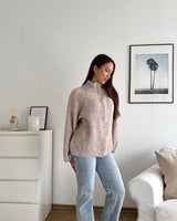 Oversized Zipper Taupe