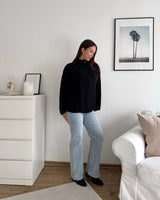 Oversized Zipper Schwarz