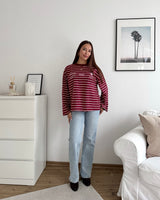 Longsleeve Classy Weinrot