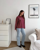 Longsleeve Classy Weinrot
