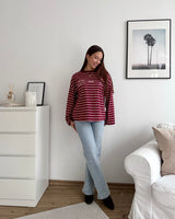 Longsleeve Classy Weinrot
