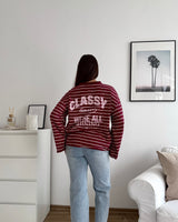 Longsleeve Classy Weinrot